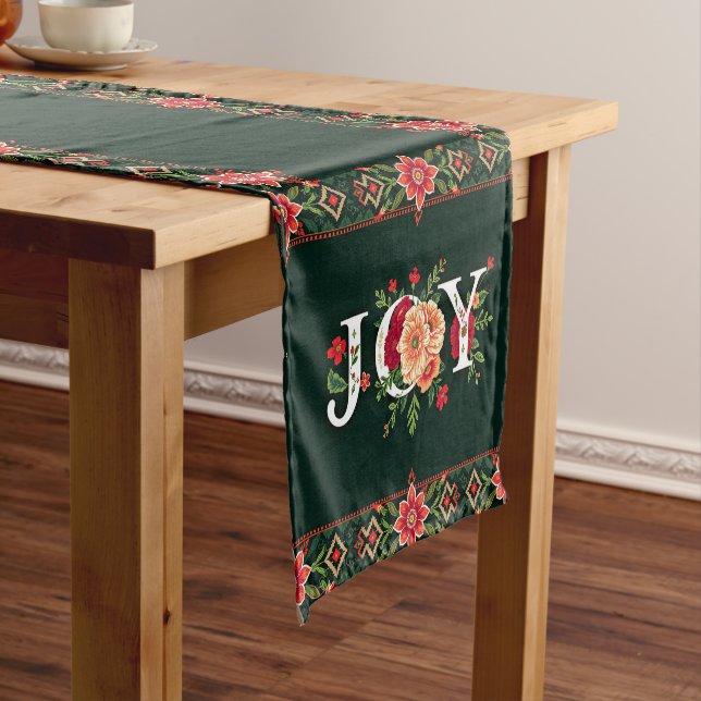 Caminho De Mesa Pequeno fronteira floral de natal JOY (No Local)