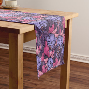 Caminho De Mesa Pequeno Fúcsia em rosa e violeta