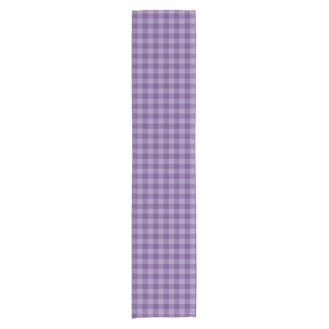 Caminho De Mesa Pequeno Fundo checkered violeta (Frente)