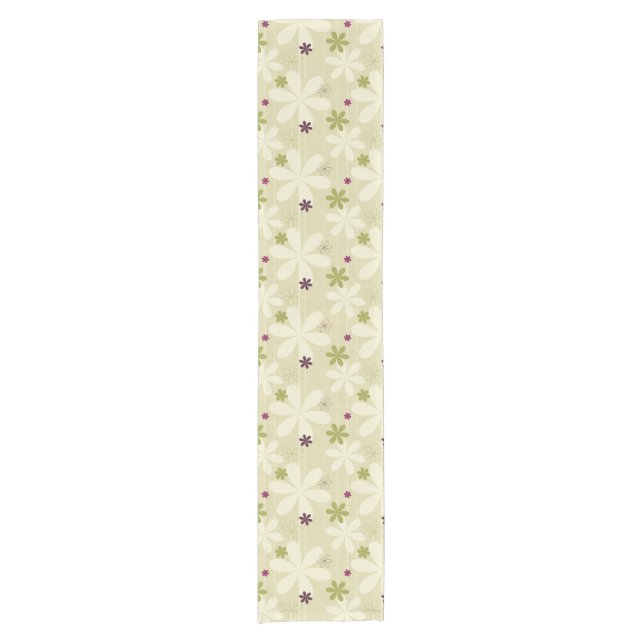 Caminho De Mesa Pequeno Fundo floral retro (Frente)