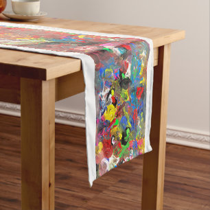 Caminho De Mesa Pequeno Funky Abstrato Joyful Colorful 