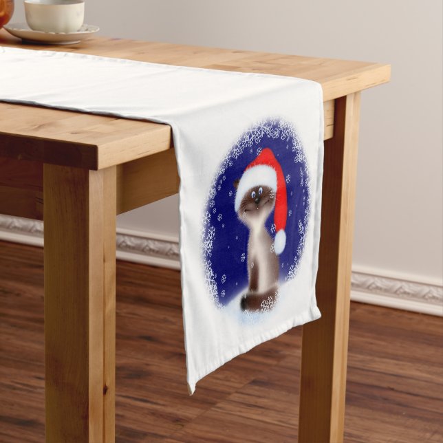 Caminho De Mesa Pequeno Gato em Santa Hat (No Local)