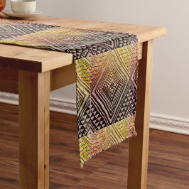 Caminho De Mesa Pequeno Geometria Global Moderna – Padrão Expressivo