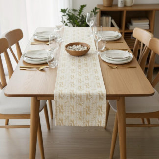 Caminho De Mesa Pequeno Girafa Amarela Neutra Mesa de Bolo Safari Boho