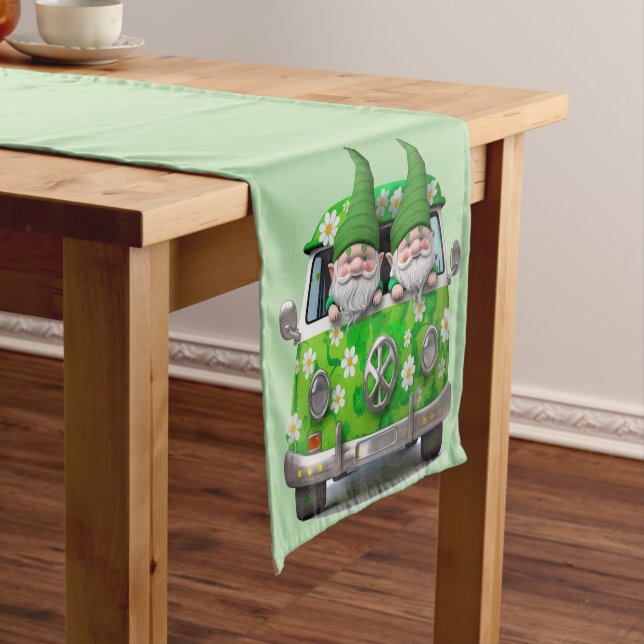 Caminho De Mesa Pequeno Gnomos Verdes (No Local)