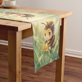 Caminho De Mesa Pequeno Goldene Hummel im Blütentanz.8
