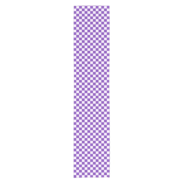 Caminho De Mesa Pequeno Grape soda checkerboard pattern (Frente)