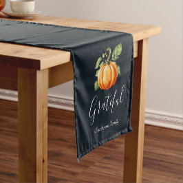 Caminho De Mesa Pequeno Grata Pumpkin de Ação de Graças Personalizado