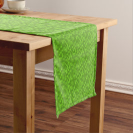 Caminho De Mesa Pequeno Green Pixel Pattern Retro 8-Bit Gaming