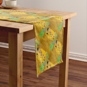 Caminho De Mesa Pequeno Gustavo Klimt o beijo