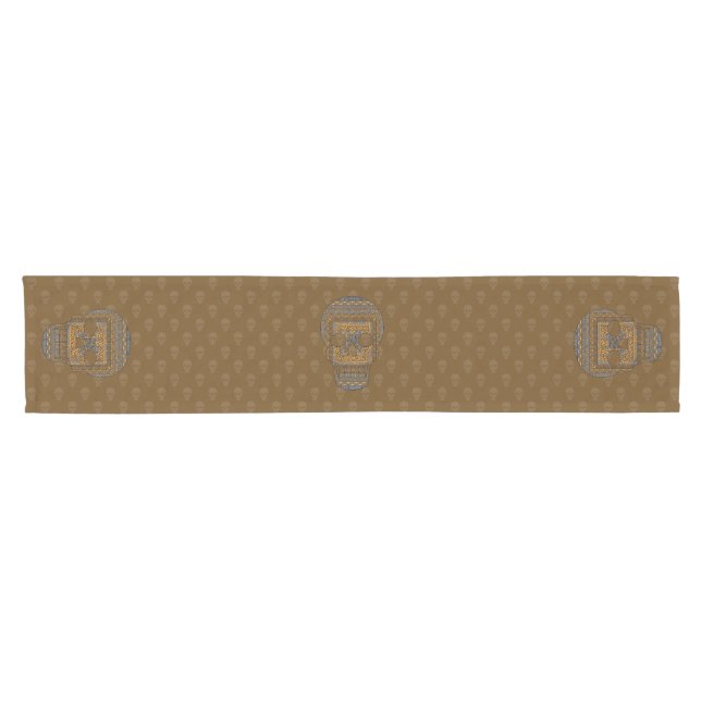 Caminho De Mesa Pequeno Halloween Skull Mesa Runner (Horizontal)