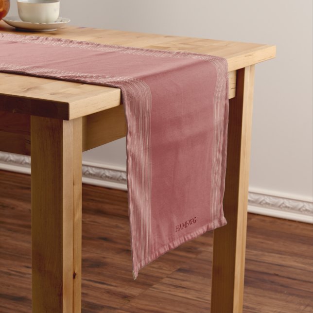 Caminho De Mesa Pequeno HAMbyWG 14" x 721 Mesa Runner - Pequena Rosa verme (No Local)