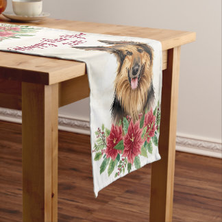 Caminho De Mesa Pequeno Happy New Year 2026 Dog Decor Table Runner