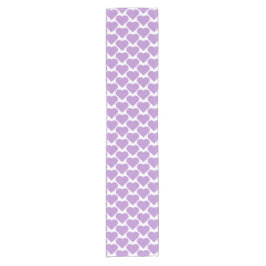 Caminho De Mesa Pequeno Heart Shape Plaid Pink Purple Table Runner