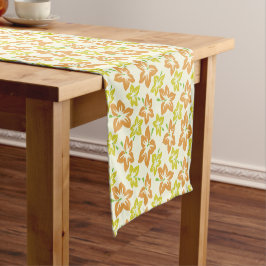 Caminho De Mesa Pequeno Hibisco Amarelo, Hibisco Laranja, Padrão Floral