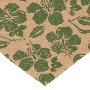 Caminho De Mesa Pequeno Hibiscus do Hawaiian de Pareau do vintage de Mele