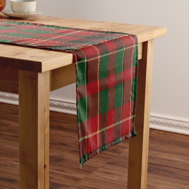 Caminho De Mesa Pequeno Holiday Red And Green Plaid (No Local)