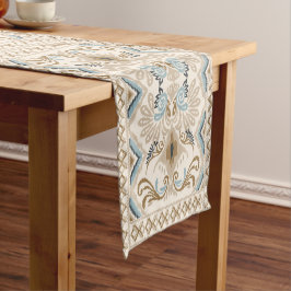 Caminho De Mesa Pequeno Ikat Chevron Paisley