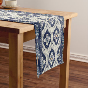 Caminho De Mesa Pequeno Ikat Floral Paisley Pattern