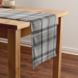 Caminho De Mesa Pequeno Impressão do Flanel da cinza, Mesa Runner