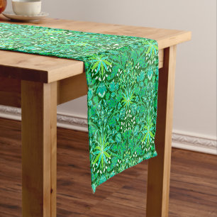 Caminho De Mesa Pequeno Impressão do jacinto de William Morris, verde