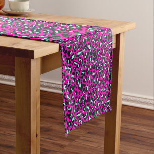 Caminho De Mesa Pequeno Impressão em animais Leopardo Cor-de-Rosa Moderna