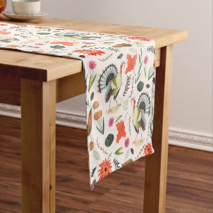 Caminho De Mesa Pequeno Impressão rustic Thanksaking turkey