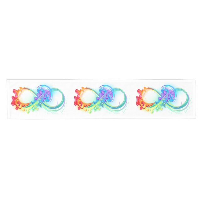 Caminho De Mesa Pequeno Infinity with Rainbow Jellyfish (Horizontal)