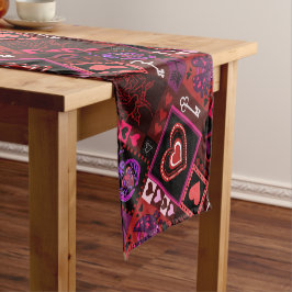 Caminho De Mesa Pequeno Inseto de amor e coração bonito