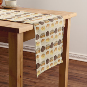 Caminho De Mesa Pequeno Jantar Cilindros de Pão Torna Padaria Pão