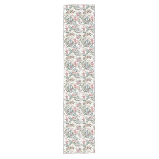 Caminho De Mesa Pequeno Jardim Multicolorido Toile de Chinoiserie