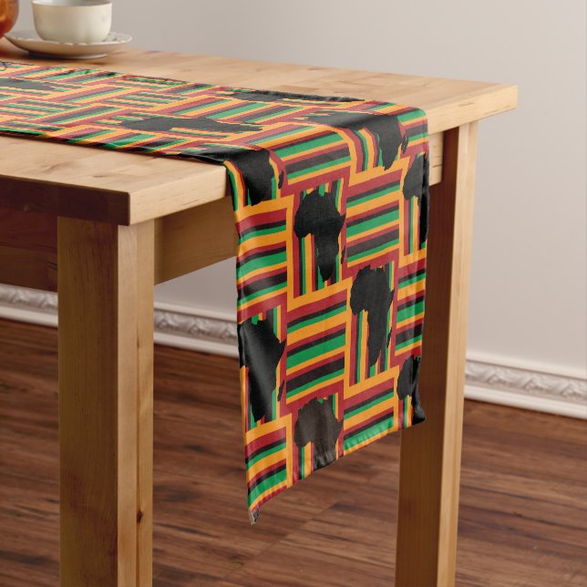 Caminho De Mesa Pequeno Kente Mesa Runner (No Local)