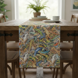 Caminho De Mesa Pequeno lagarto florestal