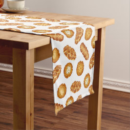 Caminho De Mesa Pequeno Latkes & Challah Bread Foodie Hanukkah Pattern