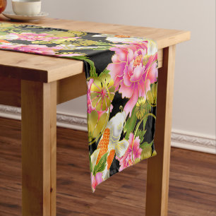 Caminho De Mesa Pequeno Linda colônia japonesa estilo kimono koi