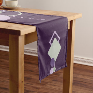 Caminho De Mesa Pequeno Linhagem de tatuagens Abstrato verde roxo boêmic