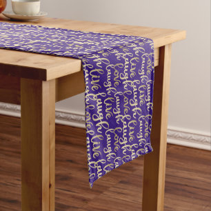 Caminho De Mesa Pequeno Live Laugh Love Faux Dourado Letting Violet