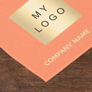 Caminho De Mesa Pequeno Logotipo comercial cor de laranja