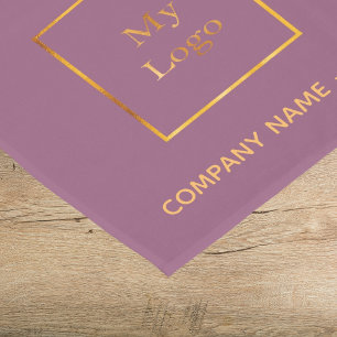 Caminho De Mesa Pequeno Logotipo comercial do salão de ouro de ameixa