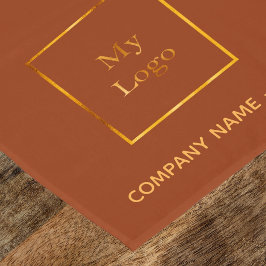 Caminho De Mesa Pequeno Logotipo comercial do salão de ouro marrom queimad