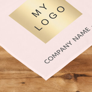 Caminho De Mesa Pequeno logotipo de empresa rosa gold blush