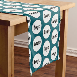 Caminho De Mesa Pequeno Logotipo Padrão comercial Promoção da marca verde
