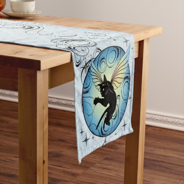 Caminho De Mesa Pequeno Lua de Gato Cósmico e estrelas (No Local)