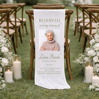 Caminho De Mesa Pequeno Mãe da Noiva Foto Reservada Casamento Sage