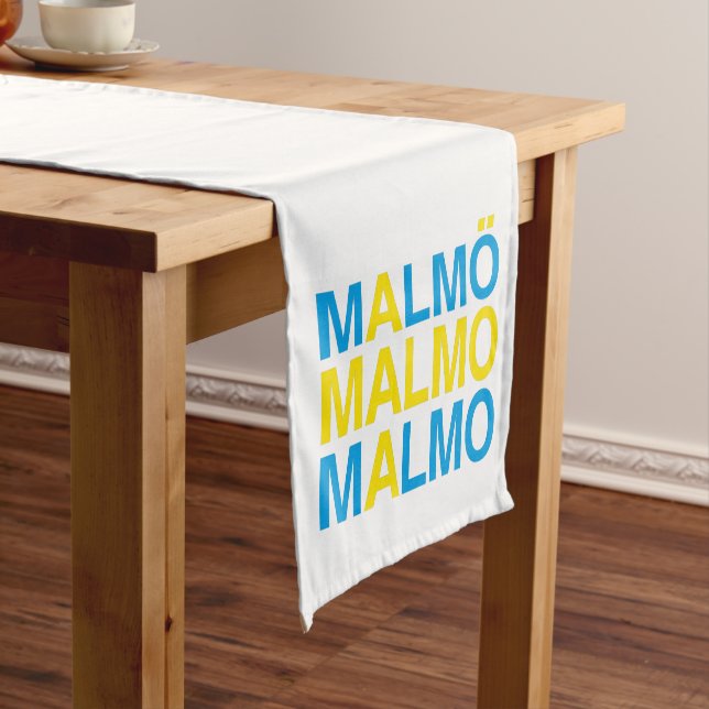 Caminho De Mesa Pequeno MALMO Bandeira Sueca (No Local)