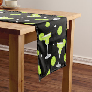 Caminho De Mesa Pequeno Margarita Cocktails e Verde limão Preto