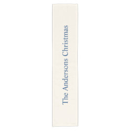 Caminho De Mesa Pequeno Marinho branco de Mesa com ameaça de natal vintage