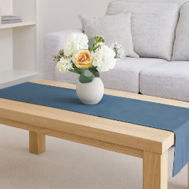 Caminho De Mesa Pequeno Marinho Sólido Minimalista - Decor Residencial Azu