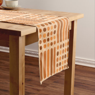 Caminho De Mesa Pequeno Meio século Círculos Modernos Linhas Laranja