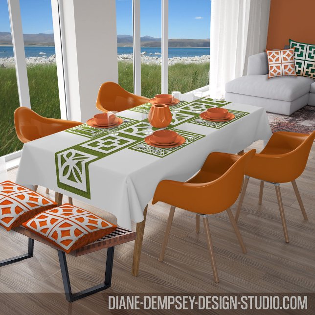 Caminho De Mesa Pequeno Meio século Modern Breeze Block Mesa Runner (Criador carregado)